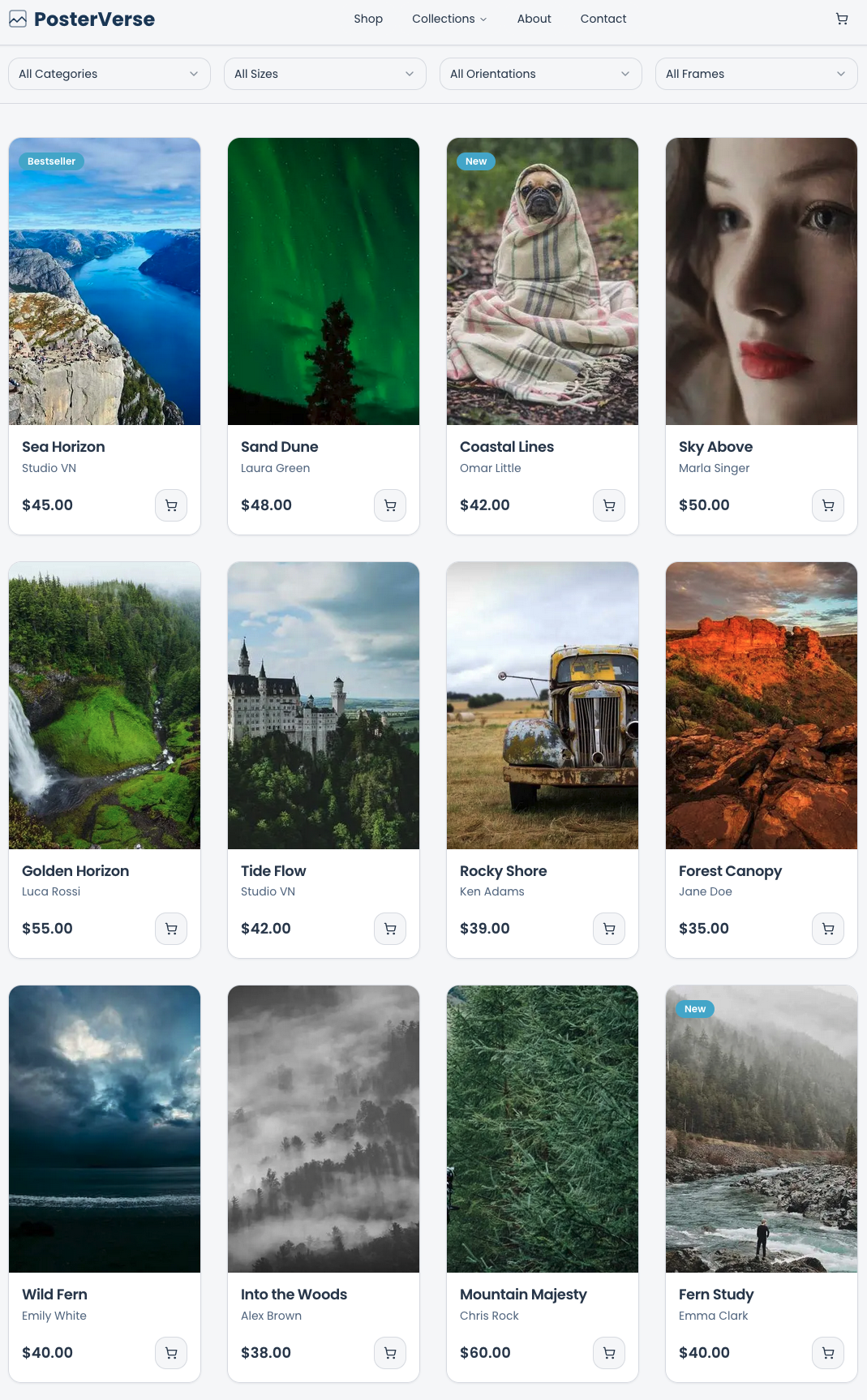 Webshop Gallery (Prototype)